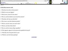 Choosing the Correct Verb Worksheet Choosing the Correct Verb Worksheet