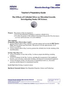 The Effects of Colloidal Silver on Microbial Growth: Investigating Snake Oil Science Lesson Plan The Effects of Colloidal Silver on Microbial Growth: Investigating Snake Oil Science Lesson Plan