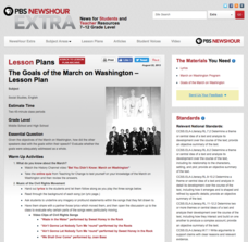 The Goals of the March on Washington Lesson Plan The Goals of the March on Washington Lesson Plan