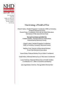 Uncovering a World at War Lesson Plan Uncovering a World at War Lesson Plan