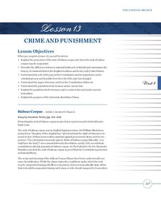 Crime and Punishment Lesson Plan Crime and Punishment Lesson Plan