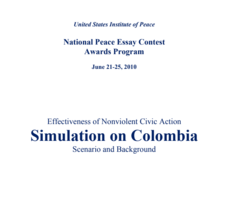 Effectiveness of Nonviolent Civic Action Simulation on Colombia Activity Effectiveness of Nonviolent Civic Action Simulation on Colombia Activity