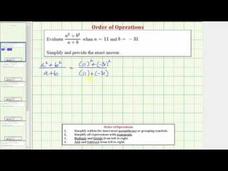 Evaluate an Expression in the Form (a^2+b^2)/(a+b) (Example 1) Video Evaluate an Expression in the Form (a^2+b^2)/(a+b) (Example 1) Video
