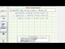 Evaluate an Expression in the Form 6x^2y^2+3xy+4y+5x-8 (Example) Video Evaluate an Expression in the Form 6x^2y^2+3xy+4y+5x-8 (Example) Video
