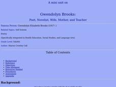 Gwendolyn Brooks Lesson Plan Gwendolyn Brooks Lesson Plan