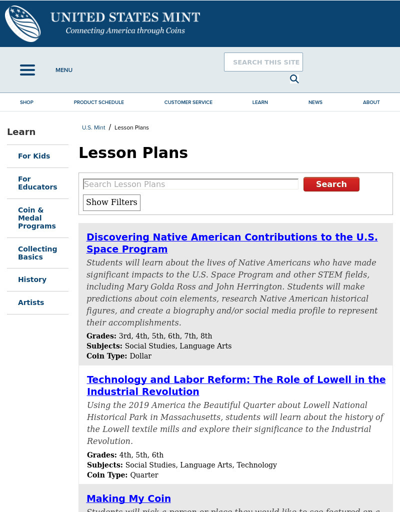 Creative Coin Stories Lesson Plan Creative Coin Stories Lesson Plan
