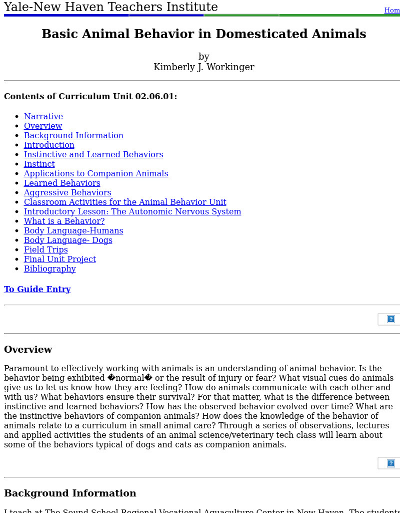 Basic Animal Behavior in Domesticated Animals Lesson Plan Basic Animal Behavior in Domesticated Animals Lesson Plan