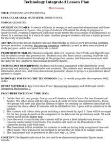 Polygons And Polyhedra Lesson Plan Polygons And Polyhedra Lesson Plan