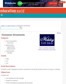Cinnamon Ornaments Lesson Plan Cinnamon Ornaments Lesson Plan