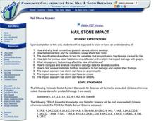 Hail Stone Impact Lesson Plan Hail Stone Impact Lesson Plan