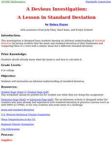 A Lesson In Standard Deviation Lesson Plan A Lesson In Standard Deviation Lesson Plan