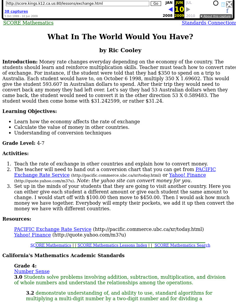What In The World Would You Have? Lesson Plan What In The World Would You Have? Lesson Plan