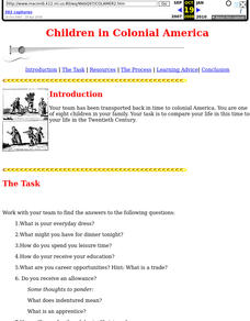 Children in Colonial America Lesson Plan Children in Colonial America Lesson Plan