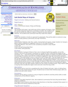 Salt Relief Map of Virginia Lesson Plan Salt Relief Map of Virginia Lesson Plan