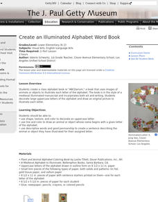 Create an Illuminated Alphabet Word Book Lesson Plan Create an Illuminated Alphabet Word Book Lesson Plan