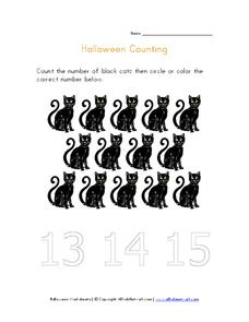 Halloween Counting Worksheet Halloween Counting Worksheet