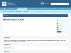 Hammurabi's Code Lesson Plan Hammurabi's Code Lesson Plan