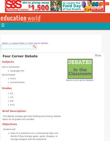 Four Corners Debate Lesson Plan Four Corners Debate Lesson Plan