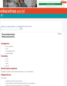 Presidential Monuments Lesson Plan Presidential Monuments Lesson Plan