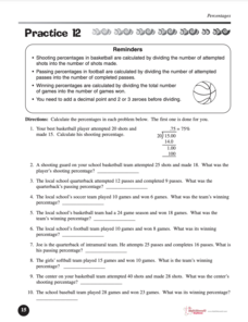 Percentages Worksheet Percentages Worksheet