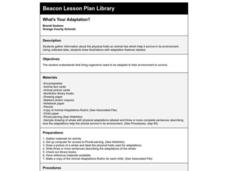 What's Your Adaptation? Lesson Plan What's Your Adaptation? Lesson Plan