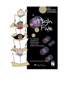 High Five: Media Literacy and Newspapers Unit Plan High Five: Media Literacy and Newspapers Unit Plan