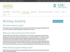 Writing Anxiety Website Writing Anxiety Website