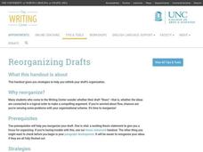 Reorganizing Drafts Website Reorganizing Drafts Website