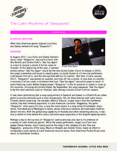The Latin Rhythms of “Despacito” Lesson Plan The Latin Rhythms of “Despacito” Lesson Plan