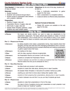 Step 10: Make Your Pitch Lesson Plan Step 10: Make Your Pitch Lesson Plan