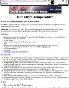 Our City's Temperature Lesson Plan Our City's Temperature Lesson Plan