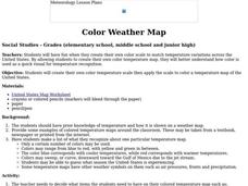 Color Weather Map Lesson Plan Color Weather Map Lesson Plan