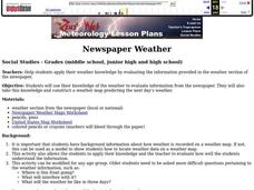Newspaper Weather Lesson Plan Newspaper Weather Lesson Plan