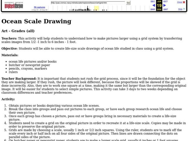 Ocean Scale Drawing Lesson Plan Ocean Scale Drawing Lesson Plan