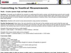 Converting to Nautical Measurements Lesson Plan Converting to Nautical Measurements Lesson Plan