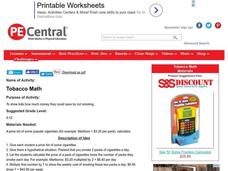 Tobacco Math Lesson Plan Tobacco Math Lesson Plan