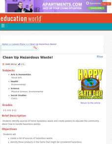 Clean Up Hazardous Waste! Lesson Plan Clean Up Hazardous Waste! Lesson Plan