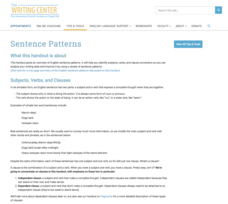 Sentence Patterns Website Sentence Patterns Website