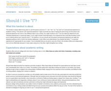 Should I Use “I”? Website Should I Use “I”? Website