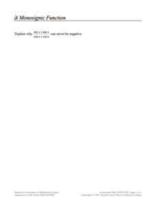 A Monosignic Function Assessment A Monosignic Function Assessment