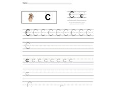 Handwriting: The Letter C Worksheet Handwriting: The Letter C Worksheet