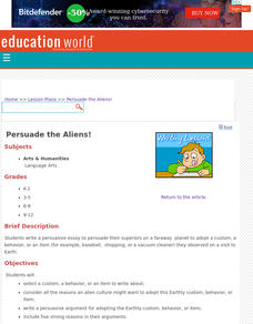 Persuade the Aliens! Lesson Plan Persuade the Aliens! Lesson Plan