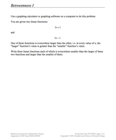 Betweenness I Assessment Betweenness I Assessment