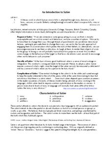 An Introduction to Satire Handout An Introduction to Satire Handout