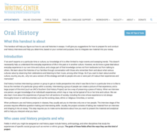 Oral History Website Oral History Website