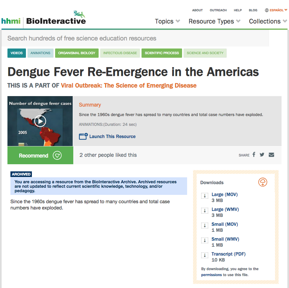 Dengue Fever Re-Emergence in the Americas Video Dengue Fever Re-Emergence in the Americas Video