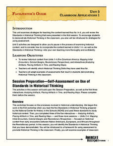 America's History in the Making: Classroom Applications One Unit Plan America's History in the Making: Classroom Applications One Unit Plan