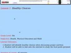 Healthy Choices Lesson Plan Healthy Choices Lesson Plan