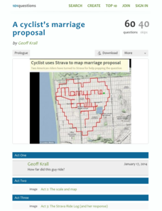 A Cyclist's Marriage Proposal Activity A Cyclist's Marriage Proposal Activity