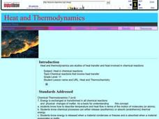 Heat and Thermodynamics Lesson Plan Heat and Thermodynamics Lesson Plan